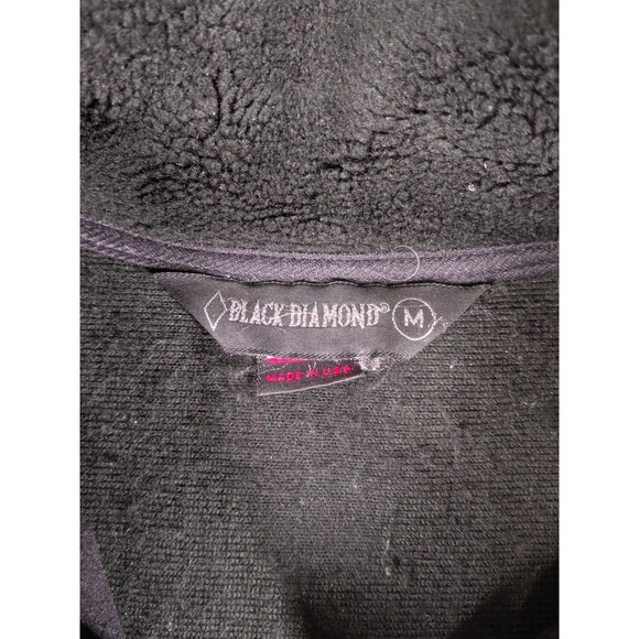 Black Diamond Fleece Button Coat Jacket Women's Medium Green Black USA Outdoor - Picture 7 of 10